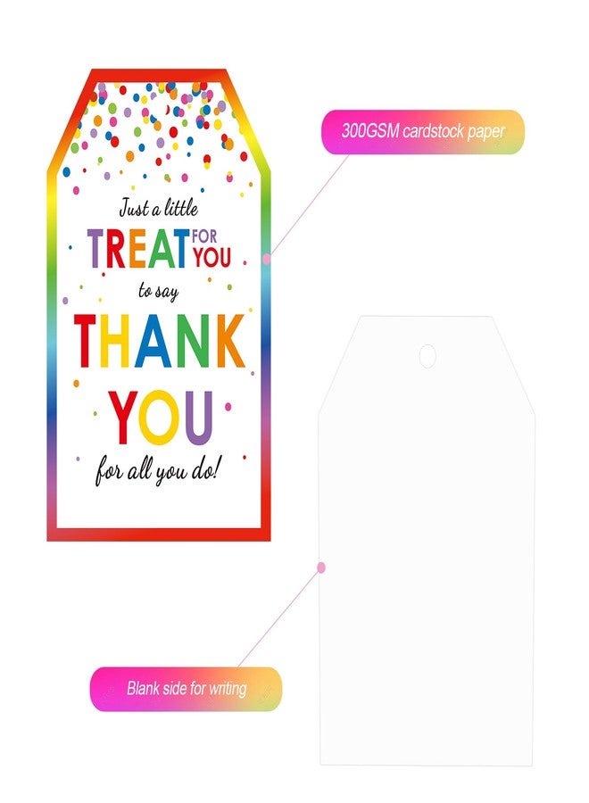 g2 بلس بطاقات شكر من G2PLUS، 50 قطعة، بطاقات شكر على كل ما تقدمونه، بطاقات شكر ملونة بنقاط، بطاقات هدايا ورقية مع خيط لتغليف الهدايا، أكياس الهدايا، هدايا الحفلات - Image 3